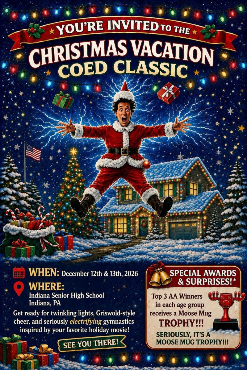 Christmas Vacation Coed Classic meet flyer