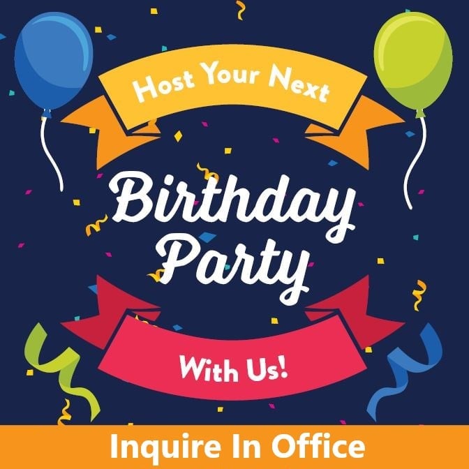 Host your next birthday party with us